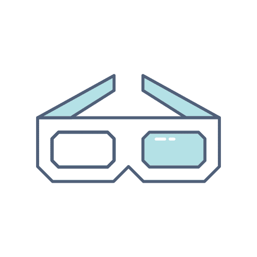 3d glasses technology gadget entertainment icon