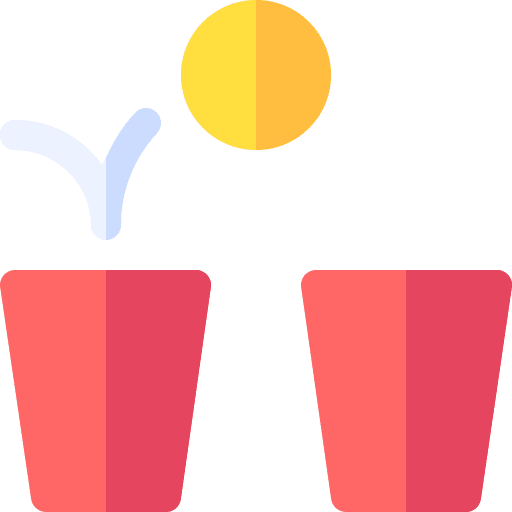 Beer pong birthday and party game beverage icon Beer pong birthday and party game beverage icon