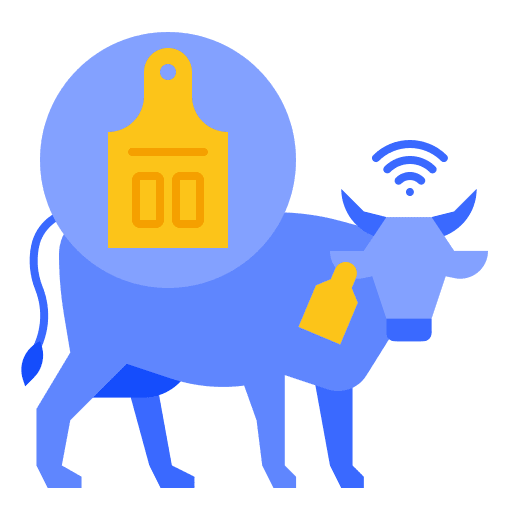 Livestock farm maps and location monitoring icon