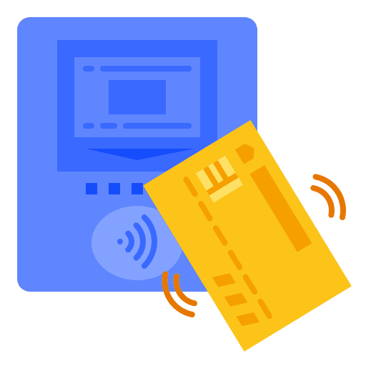 Rfid commerce and shopping rfid tools and utensils icon