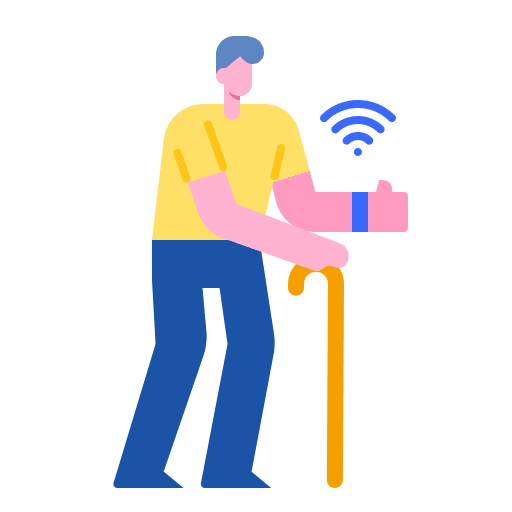 Elder people healthcare and medical care icon Elder people healthcare and medical care icon