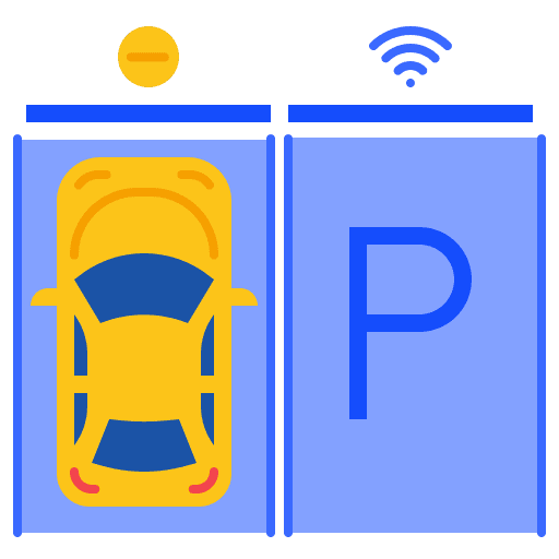 Parking transport signaling electronics icon Parking transport signaling electronics icon