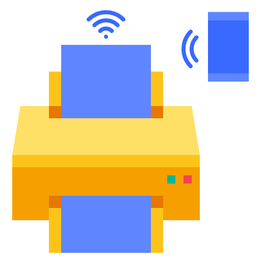 Printer internet of things paper iot icon Printer internet of things paper iot icon