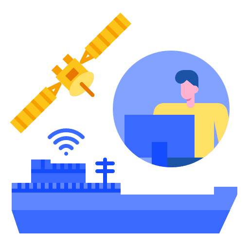 Shipping support internet of things transportation icon Shipping support internet of things transportation icon