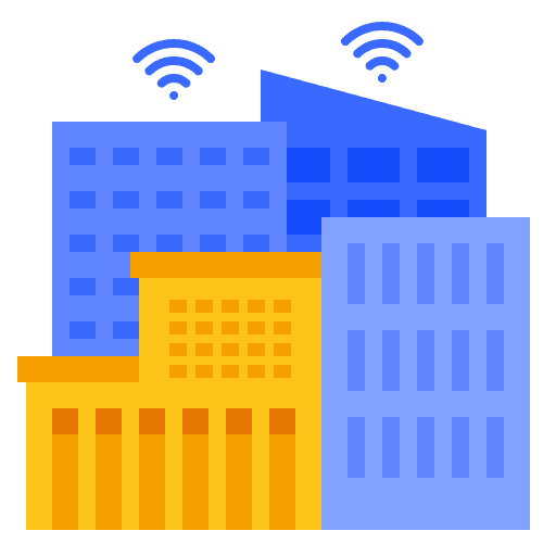 Smart city architecture and city communications smart city icon Smart city architecture and city communications smart city icon