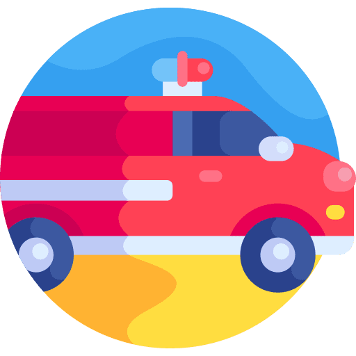Ambulance health care emergency vehicle icon