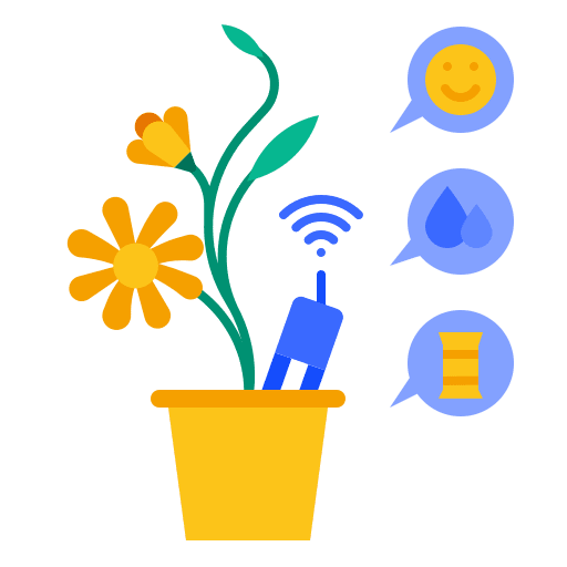 Smart farming control flower monitoring icon Smart farming control flower monitoring icon
