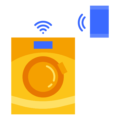 Washing machine electronics mashing washing icon Washing machine electronics mashing washing icon