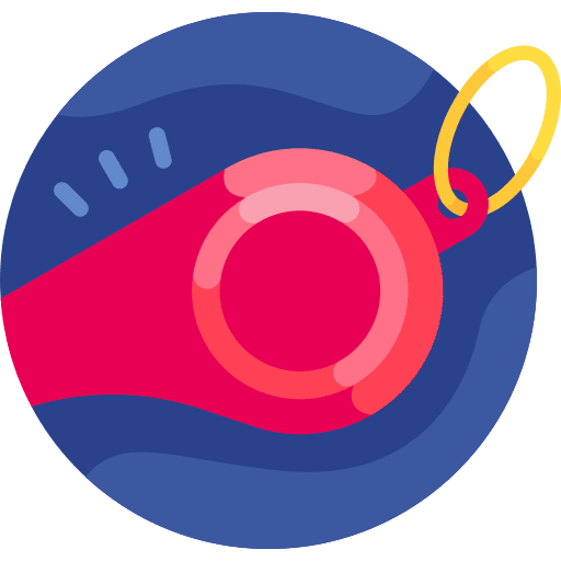 Whistle protection help lifeguard icon