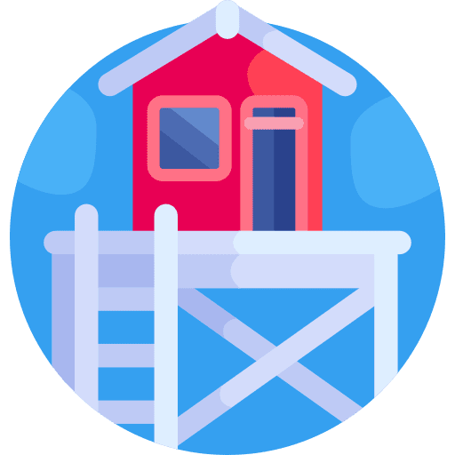 Lifeguard tower beach building help icon Lifeguard tower beach building help icon
