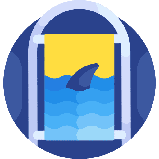 Shark warning beach animal shark warning icon Shark warning beach animal shark warning icon
