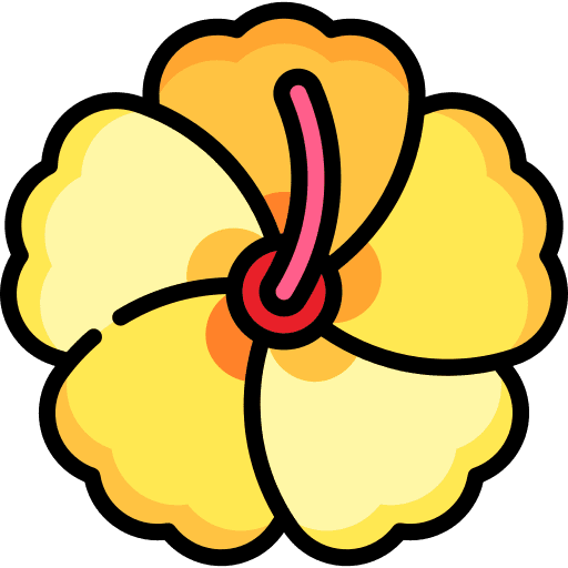Hibiscus blossom farming and gardening nature icon Hibiscus blossom farming and gardening nature icon