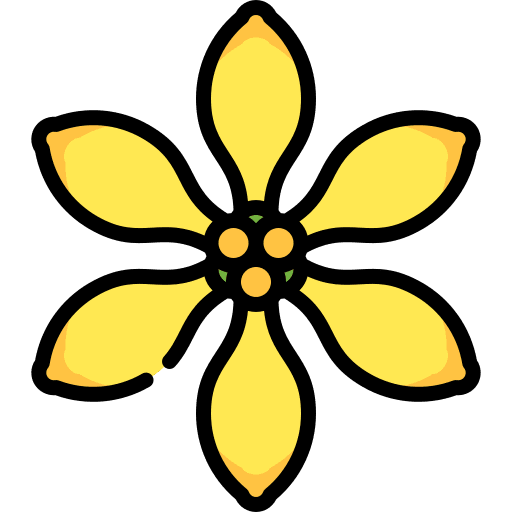 Ylang-ylang flower gardening botanical icon
