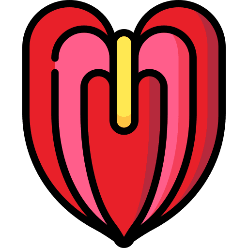 Anthurium flower botanical nature icon Anthurium flower botanical nature icon