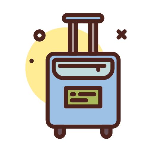 Bag holidays trip bag icon