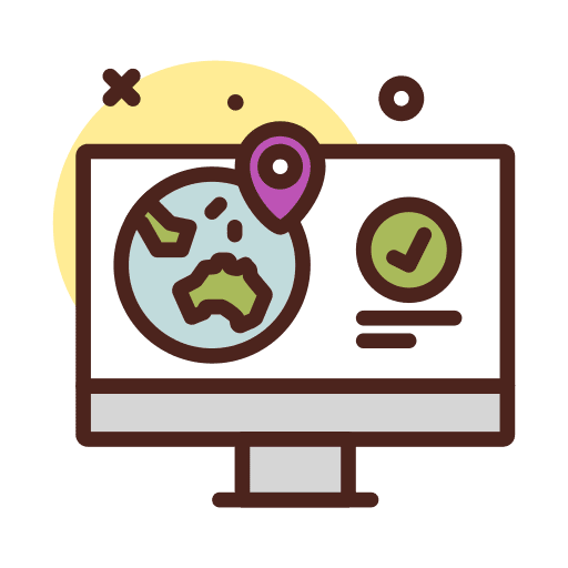 Map location electronics monitor placeholder icon Map location electronics monitor placeholder icon