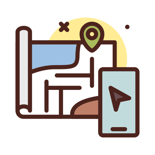 Map maps and location orientation gps icon Map maps and location orientation gps icon