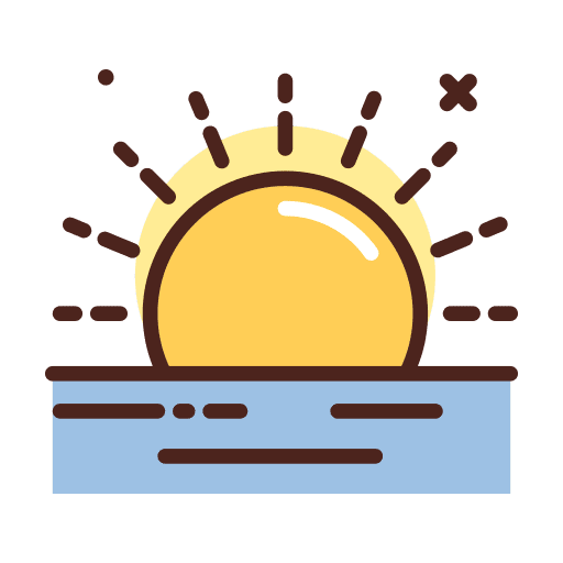 Sunrise sun sea sunrise icon
