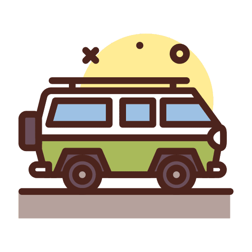 Camper van transportation camper van caravan icon Camper van transportation camper van caravan icon