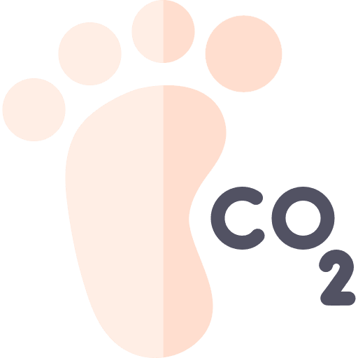 Carbon footprint ecology and environment sustainable carbon footprint icon
