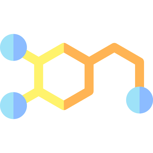 Dopamine chemical dopamine healthcare and medical icon