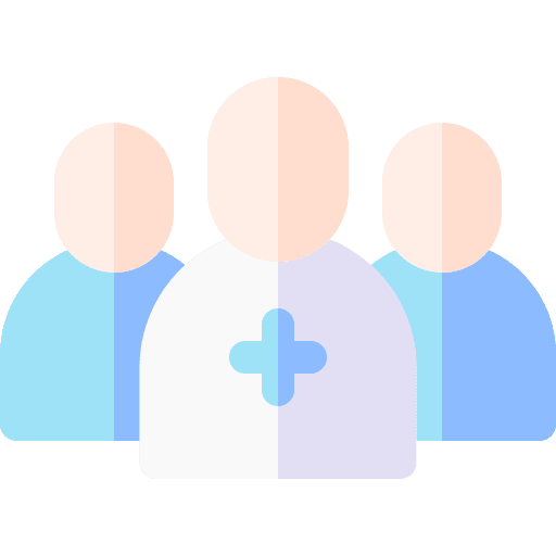 Medical team nurse assistant hospital icon