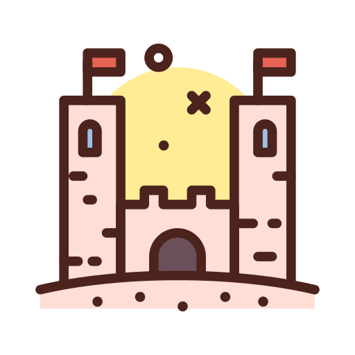 Sand castle summertime holidays summer icon Sand castle summertime holidays summer icon