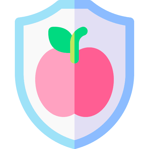 Food safety shield healthy food healthcare icon Food safety shield healthy food healthcare icon