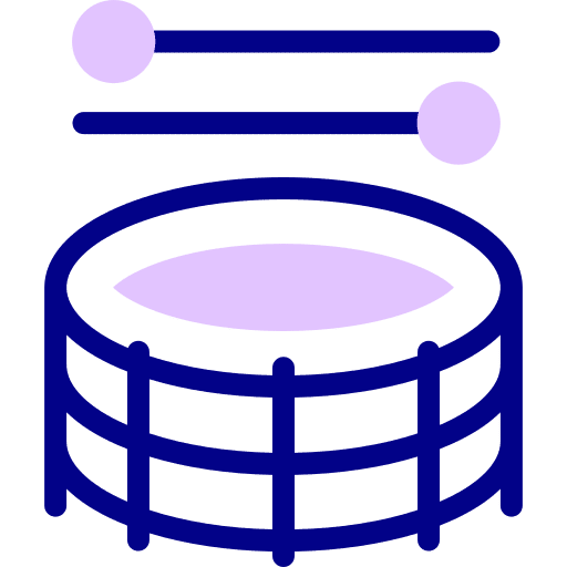 Drum music and multimedia drum drumstick icon Drum music and multimedia drum drumstick icon
