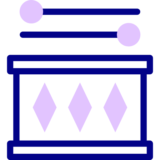 Drum music orchestra percussion instrument icon Drum music orchestra percussion instrument icon