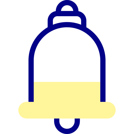 Bell alert alarm musical instrument icon Bell alert alarm musical instrument icon
