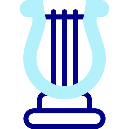 Lyre string instrument music and multimedia orchestra icon Lyre string instrument music and multimedia orchestra icon