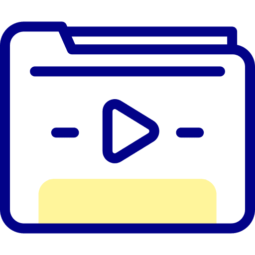 Music folder play button video player files and folders icon Music folder play button video player files and folders icon