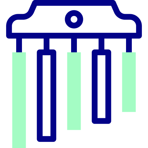 Chimes music and multimedia percussion instrument music icon Chimes music and multimedia percussion instrument music icon