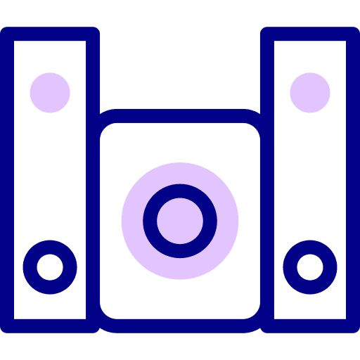 Music system loud speaker electronics multimedia icon Music system loud speaker electronics multimedia icon