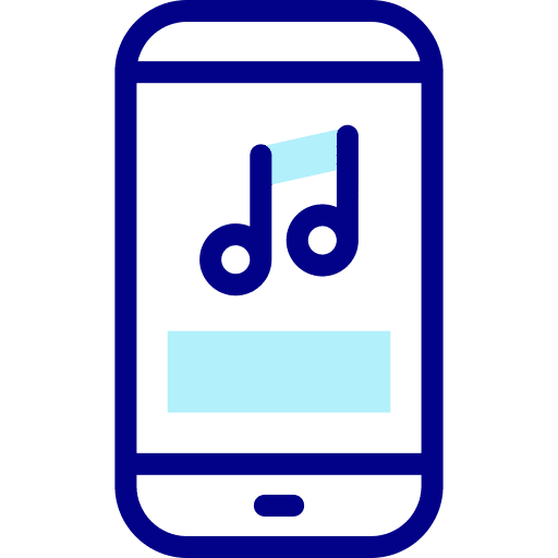 Smartphone music mobile phone music and multimedia icon Smartphone music mobile phone music and multimedia icon
