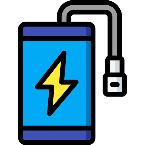 Battery charge bolt technology icon Battery charge bolt technology icon