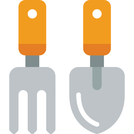 Gardening tools gardening tools improvement fork icon