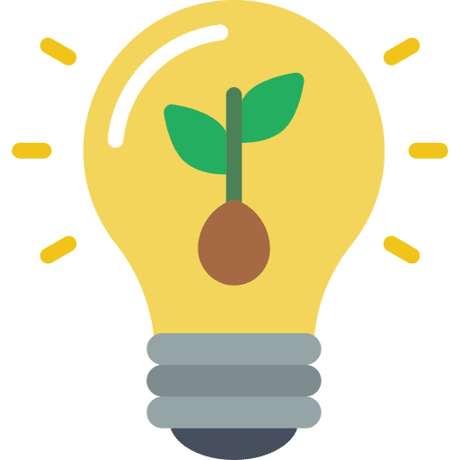 Idea gardening innovation growing seed icon