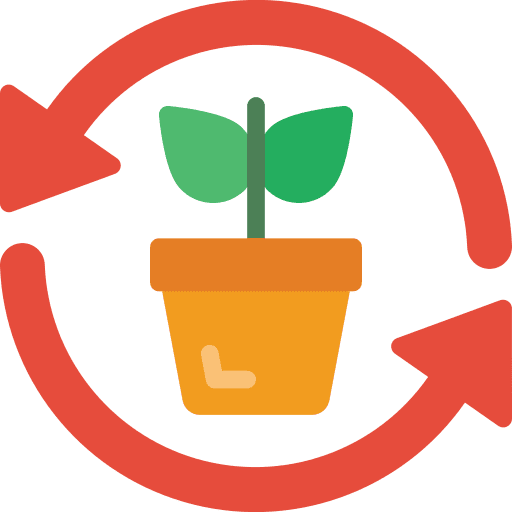 Plant farming reload recycle icon