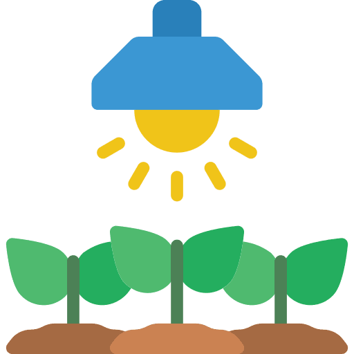 Plants solar bulb sun farming and gardening icon