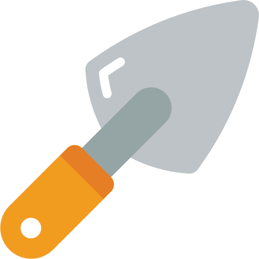 Trowel gardening tools equipment digging icon