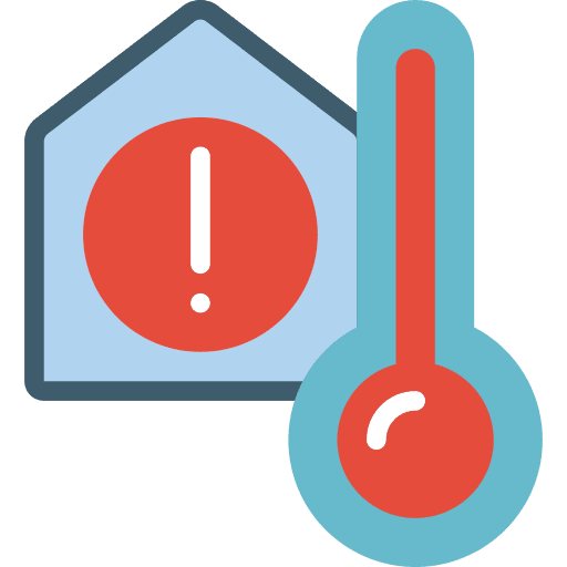 Greenhouse farming and gardening exclamation warning icon