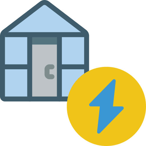 Greenhouse global power battery icon