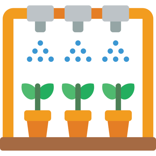 Irrigation system plant farm drop icon