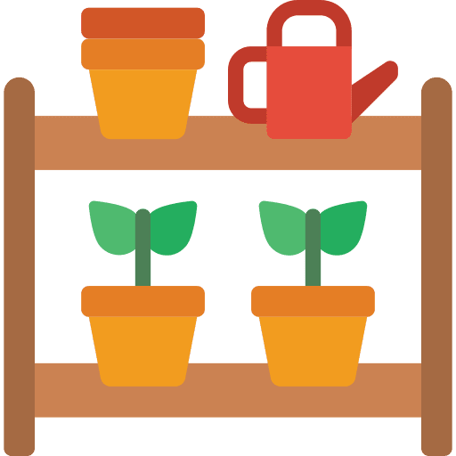 Shelving shelving plants agriculture icon