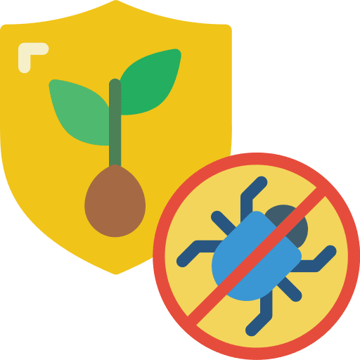 Shield seeds farming and gardening protection icon