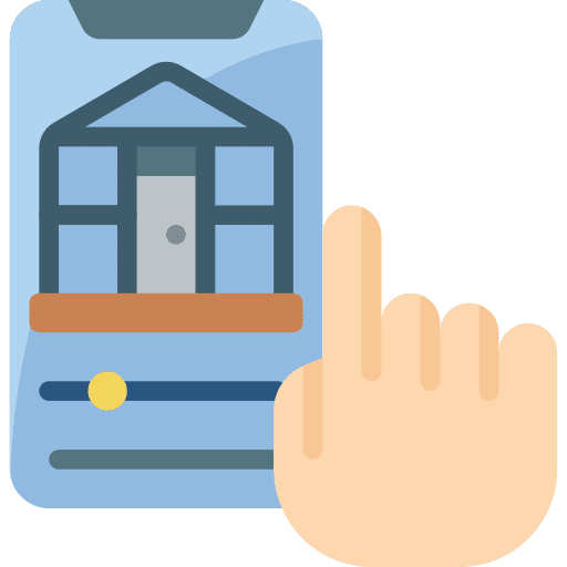 Smartphone farming and gardening remote control greenhouse icon