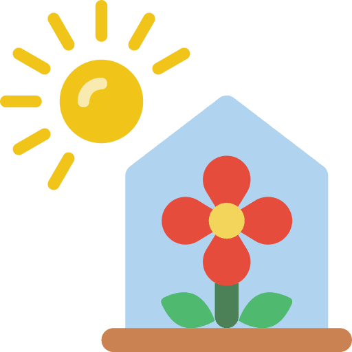 Flower gardening greenhouse flower icon