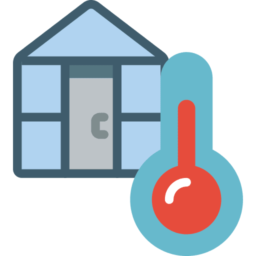 Greenhouse botanical thermometer agriculture icon